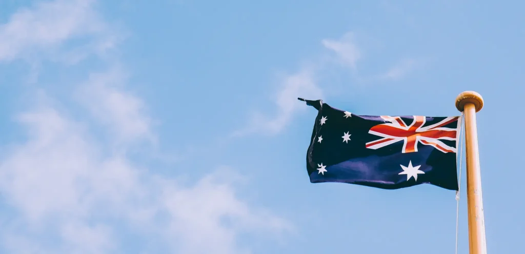 australian flag post